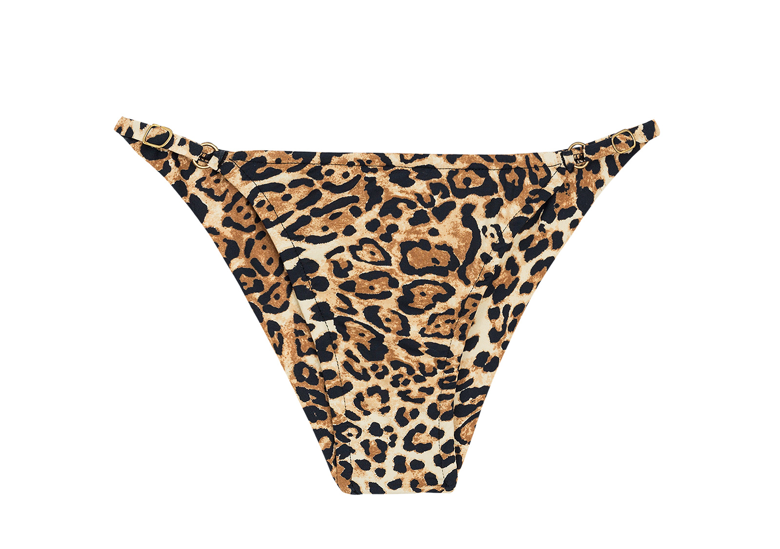 Adjustable Brazilian Scrunch Bikini Bottom Leopard Bottom Leopardo