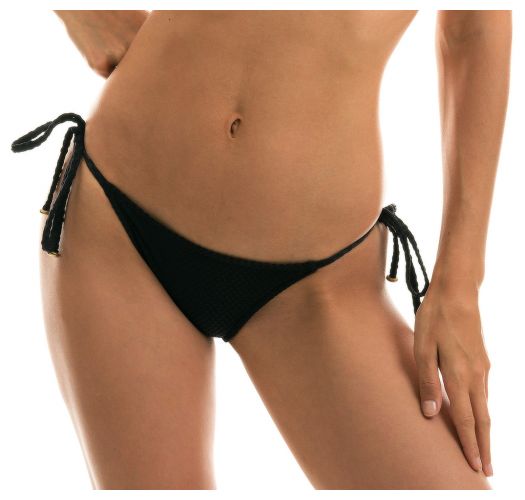 Braguita De Bikini Brasile A Texturizada Negra Bottom Cloque Preto