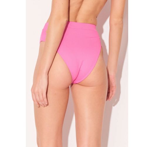 Bikini Bottoms Brazilian High Waist Pink Bottom Alto Rosa