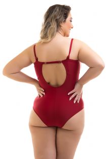 Plus Size Dark Red Underwired Balconette Bikini Bikini Ruana Divino