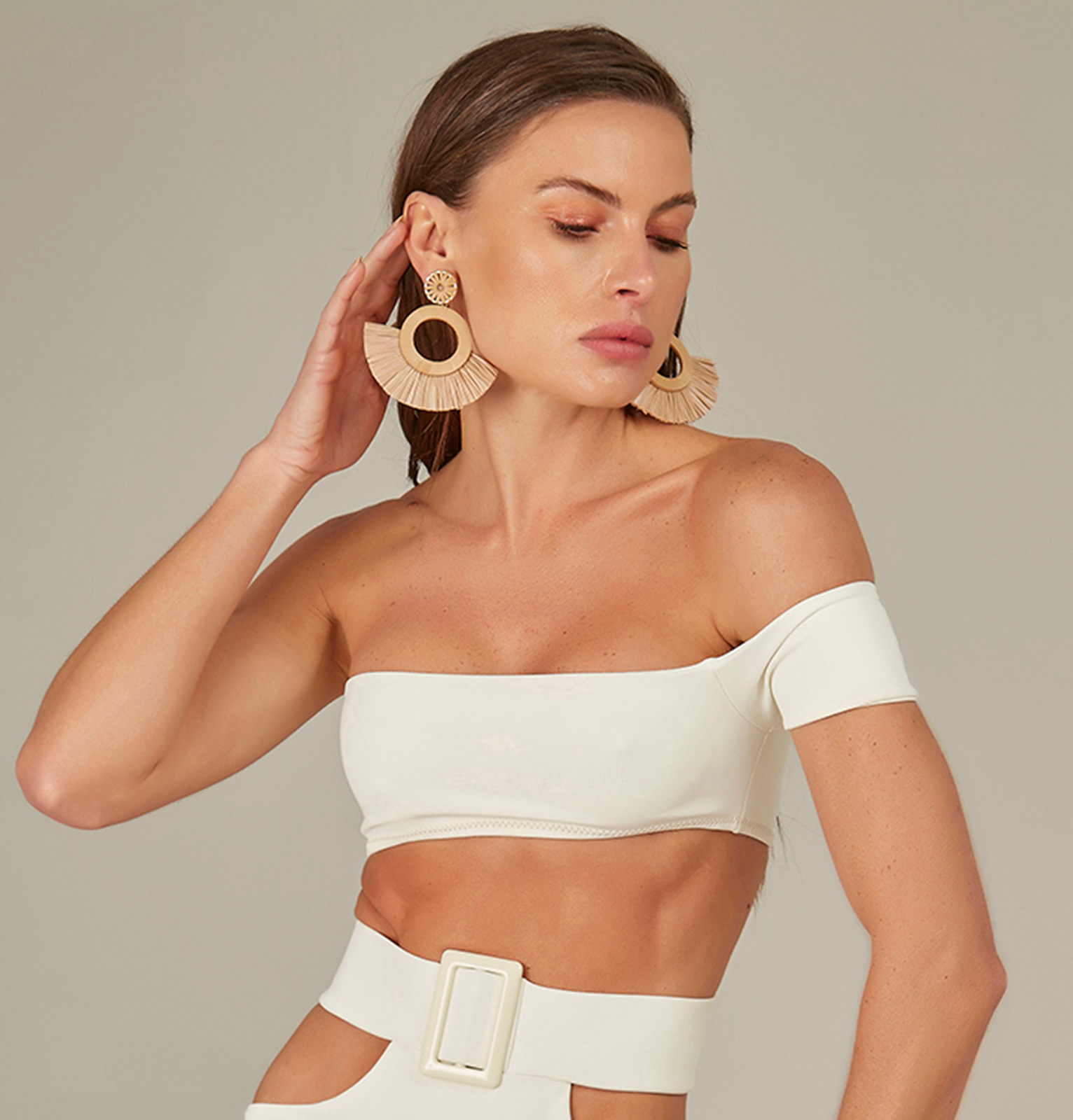 Bikini Tops Top Biquini Suzy Textura Flat Off White Brand Empress