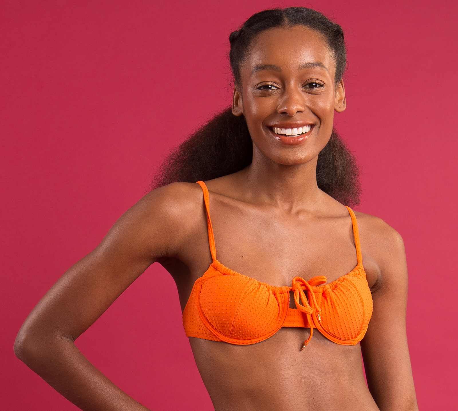 Bikini Tops Top Dots Orange Balconet Tie Brand Rio De Sol