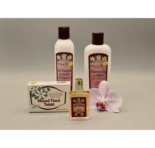Shampoo mit Monoi-Öl, Vanille-Duft, ohne Paraben - TIKI SHAMPOING MONOI VANILLE 250ml