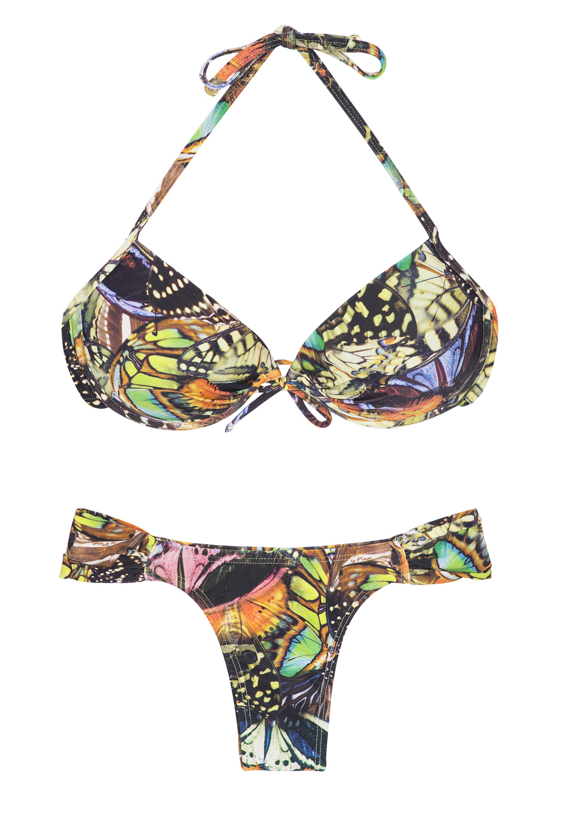 Butterfly Printed Push-up Swimsuit - Borboleta Black - Rio de Sol
