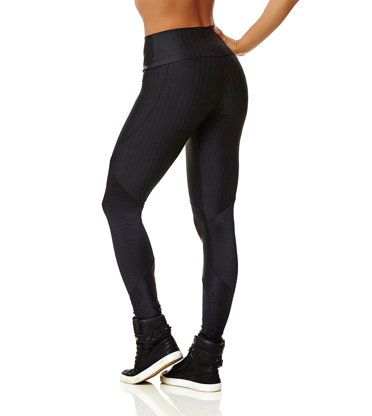 Black Textured Workout Leggings With Zipper Legging Ziper Black