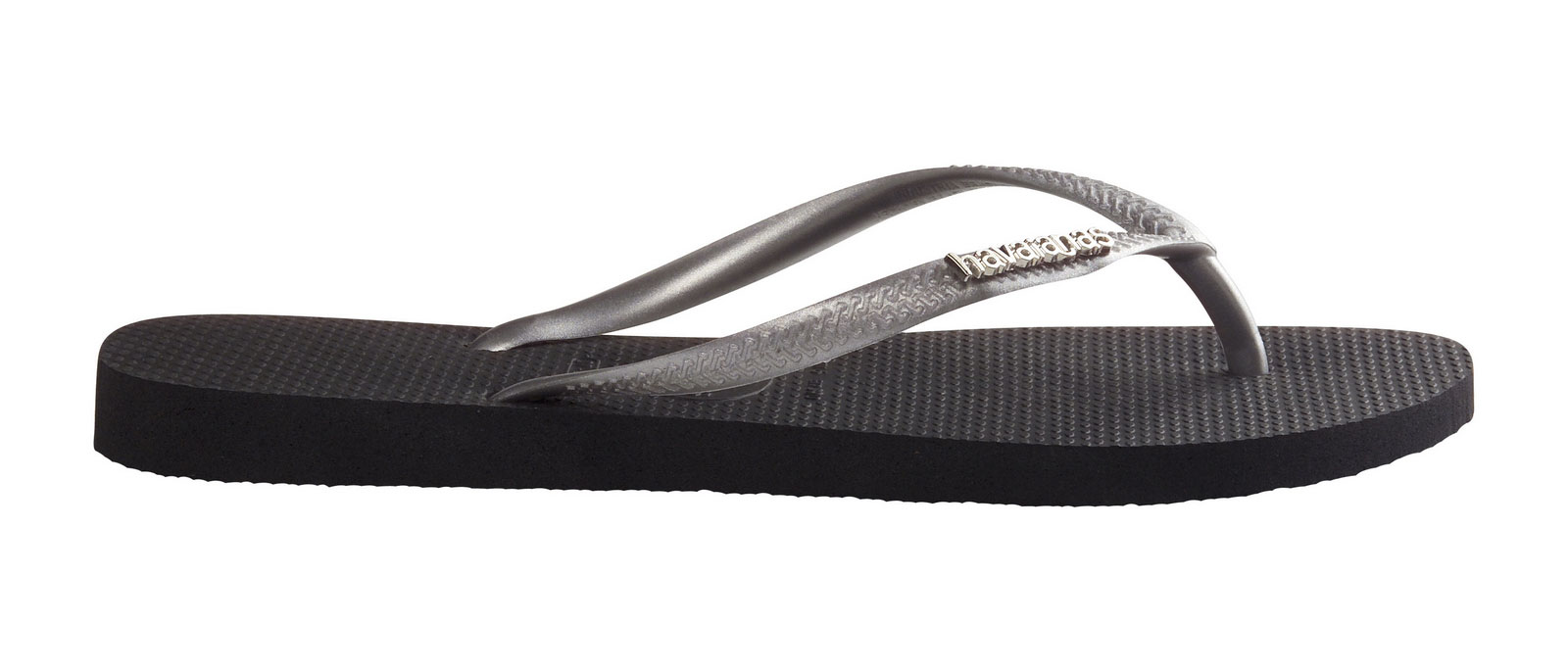 Havaianas Flip-flops - Slim Logo Metallic Black-silver