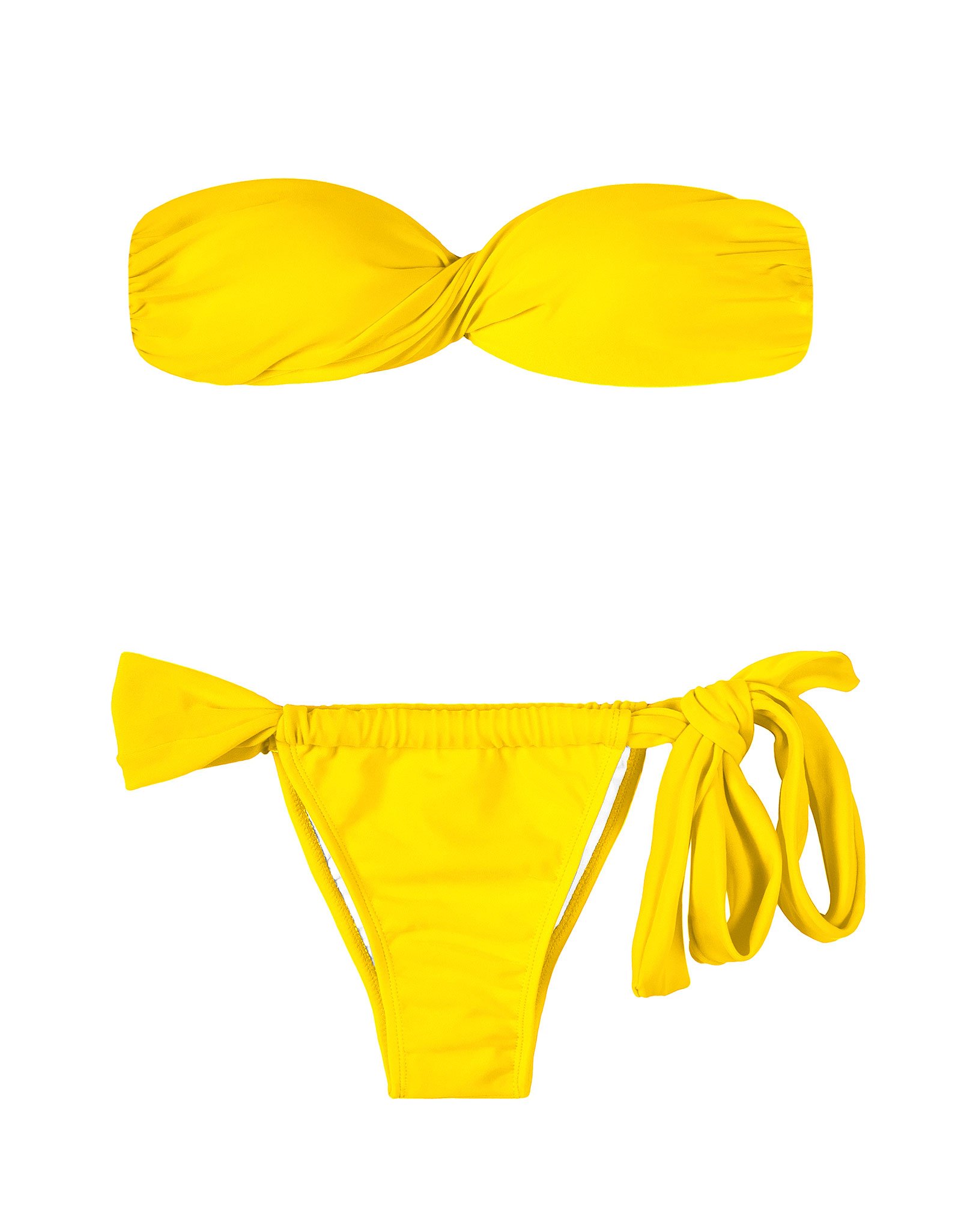 ツーピース水着 黄色いシェル型バンドゥビキニ Ipe Torcido Lace ブランド Rio De Sol