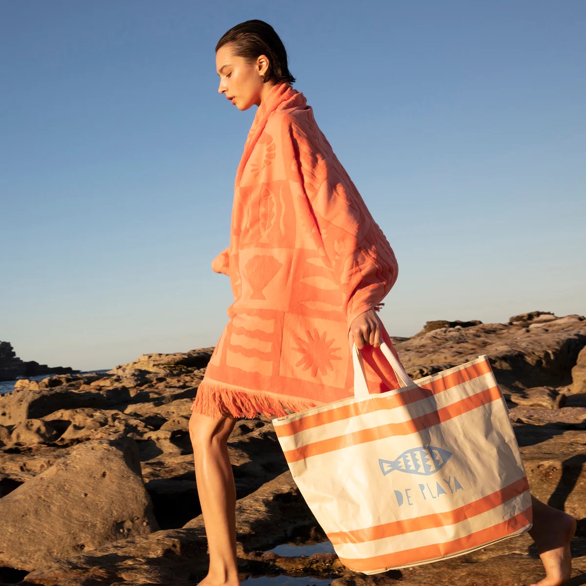 Bags Carryall Beach Bag De Playa Coral - Brand Sunnylife