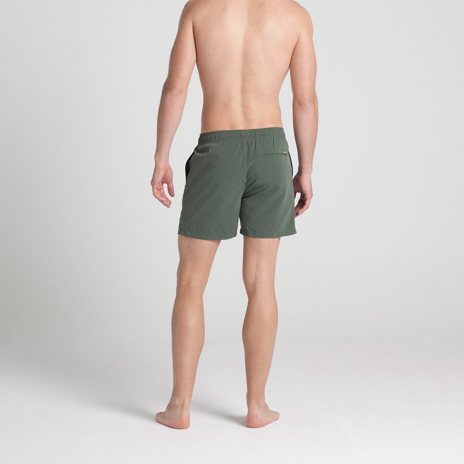 Swim Shorts Men`s Dark Khaki Swim Suits - Jungle Short