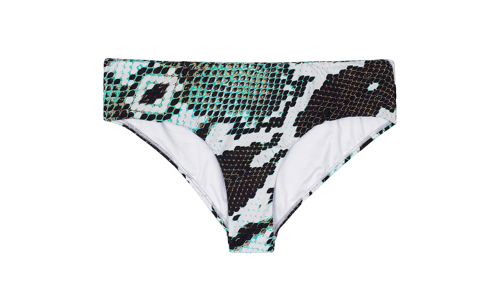 Snake Luxury Bikini Bottoms Fixed Leather Details - Calcinha Piton ...