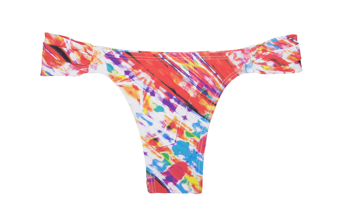 Ultra Low-rise Tie Dye Tanga Bikini Bottom - Calcinha Tie Dye Color
