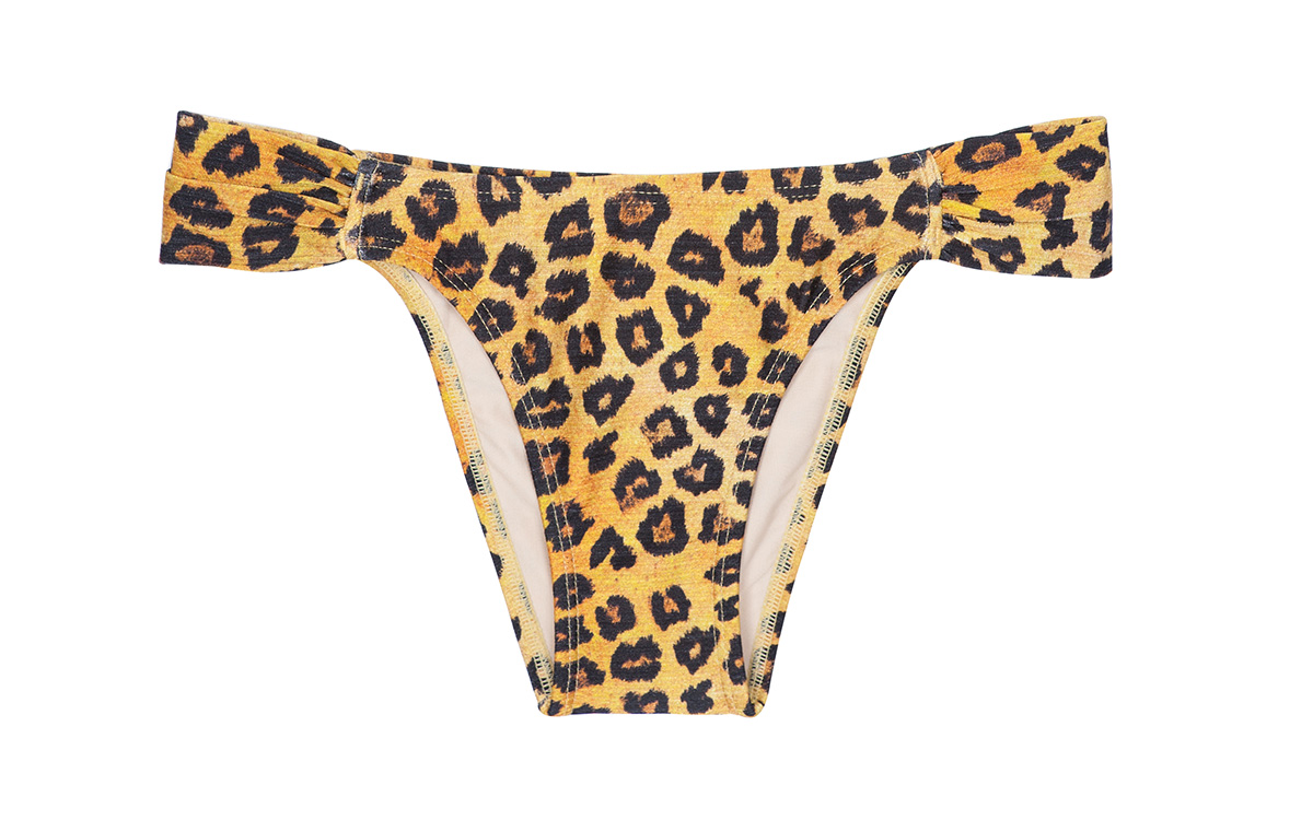 Bikini Bottoms Low-rise Animal Print Bikini Bottom - Calcinha Giaguaro