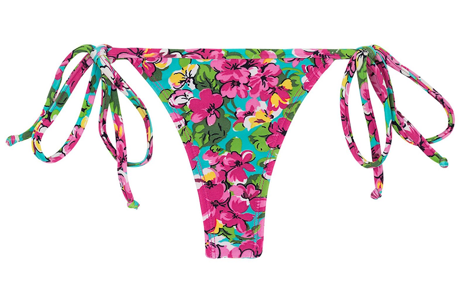 Colorful Floral Print Bikini Bottom Bottom Beach Flower Micro Rio