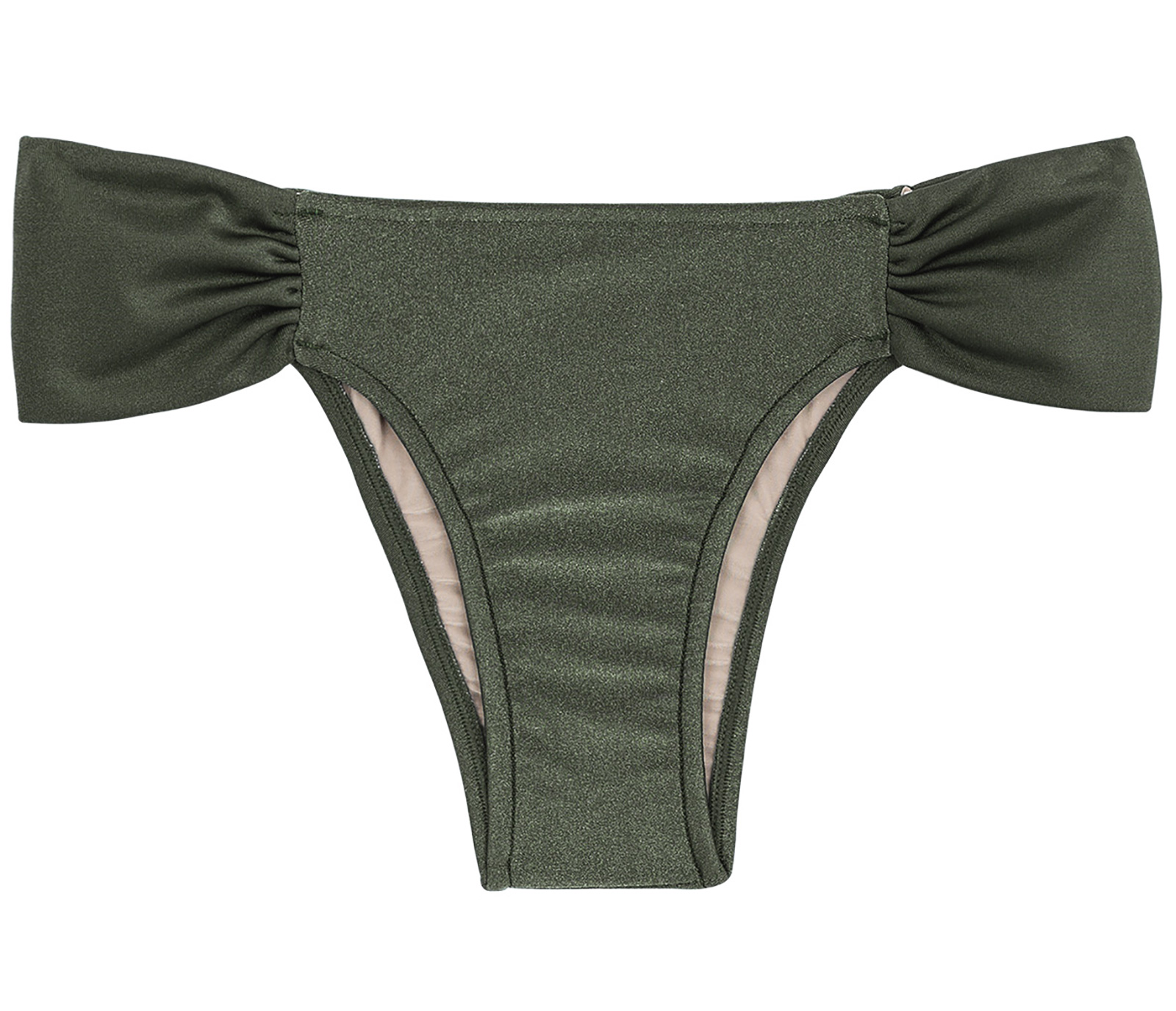 Khaki Fixed Brazilian Bikini Bottom - Bottom Croco Transpassado - Rio ...