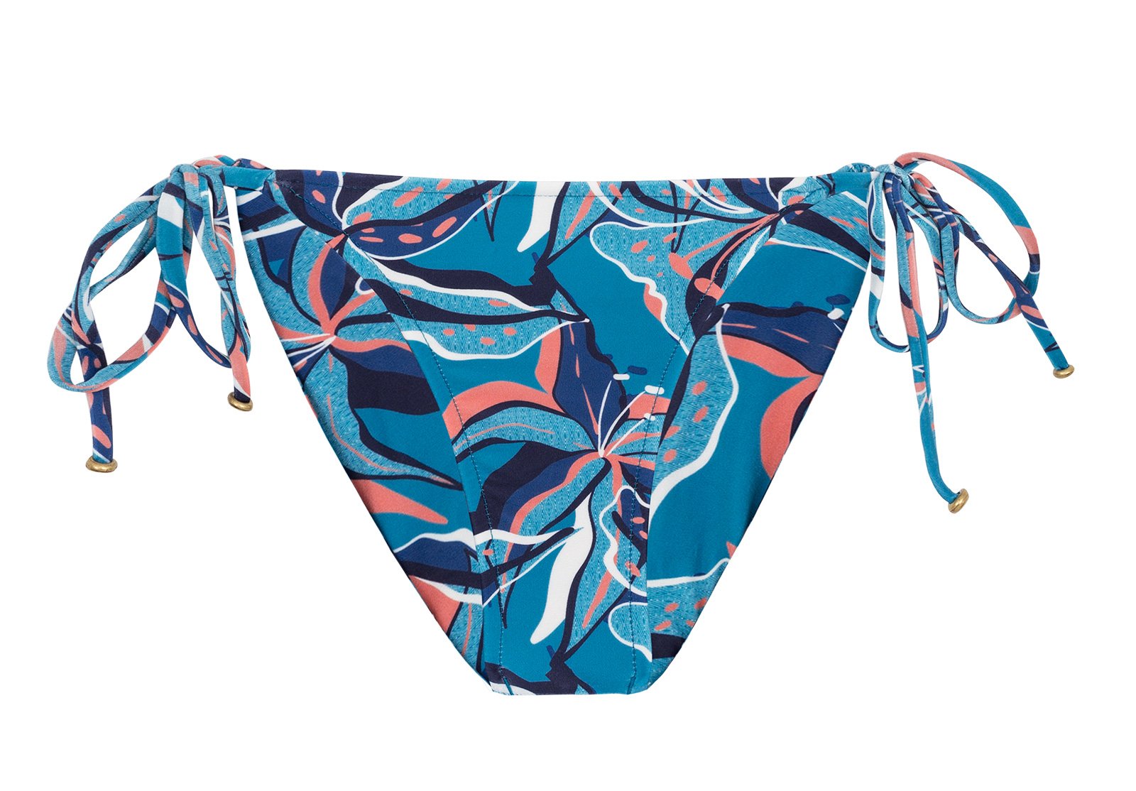 Blue & Pink Printed Moderate Cover Bikini Bottoms - Bottom Lilly Tri ...