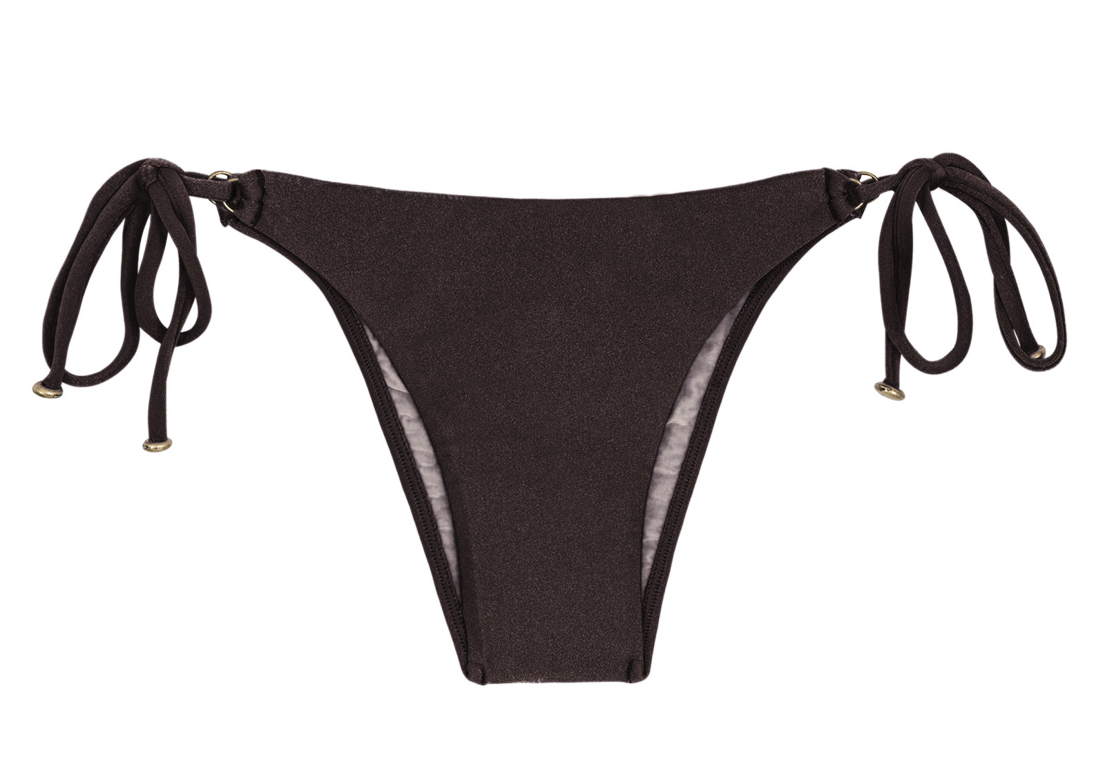 Accessorized Iridescent Brown Brazilian Bikini Bottom - Bottom ...