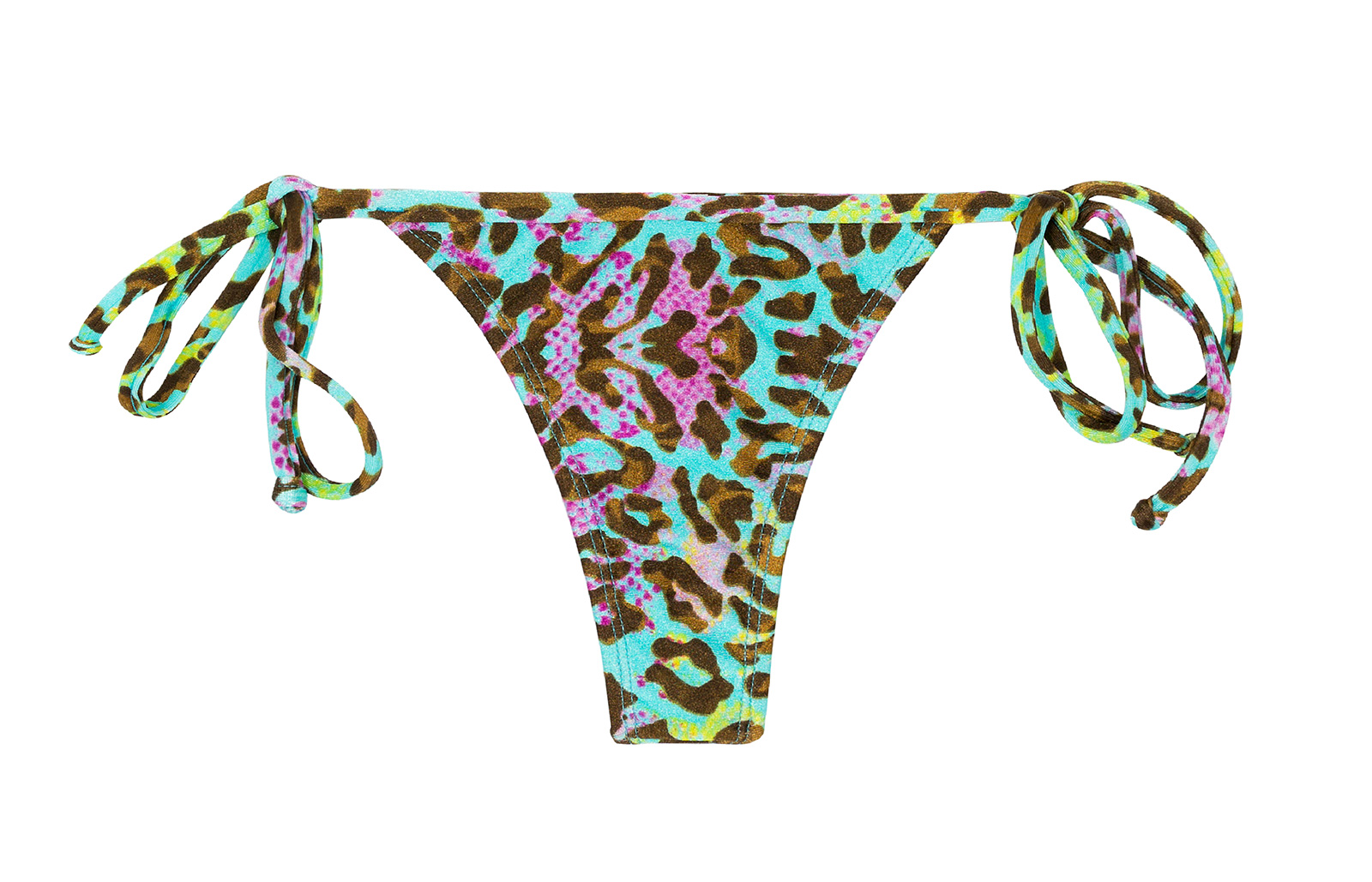 Multicoloured Leopard Print String Bikini Bottoms Bottom Morumbi
