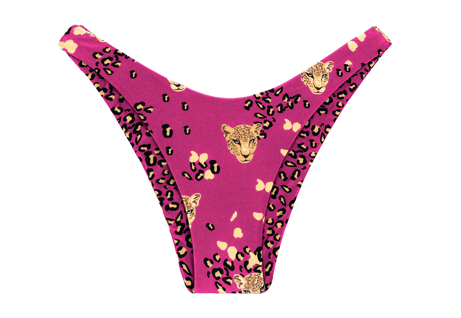 Reversible Pink Leopard Print Fixed Thong - Bottom Roar-pink High-leg ...