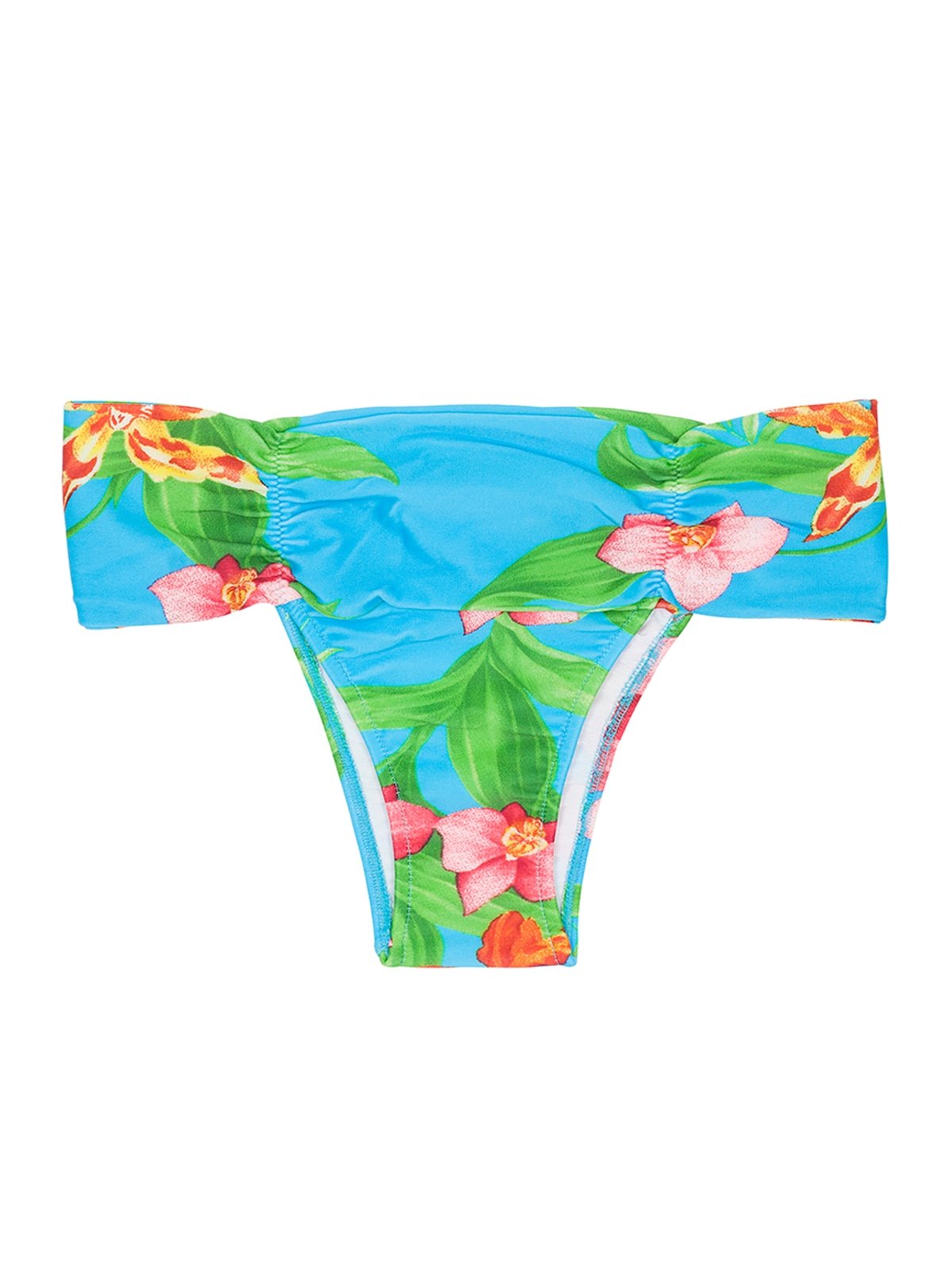 Wide-sided Brazilian Bikini Bottoms With Tropical Flowers - Calcinha ...