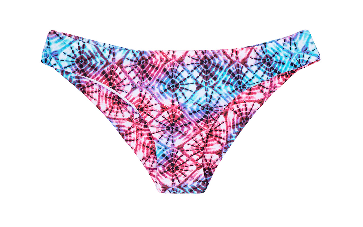 Pink/blue Tie Dye Hipster Bikini Bottom - Calcinha Tiejean Sporty - Rio ...