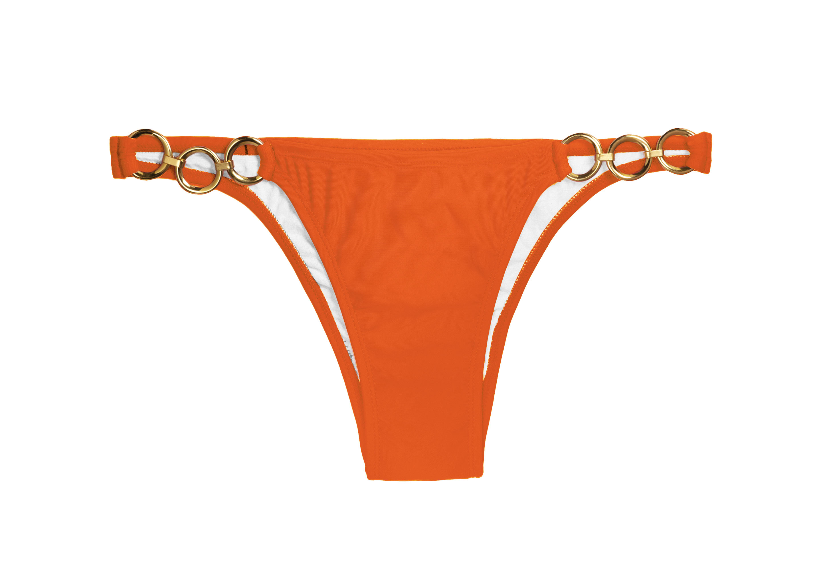 Bikini Bottoms Dark Orange Bikini Bottoms With Rings King Trio