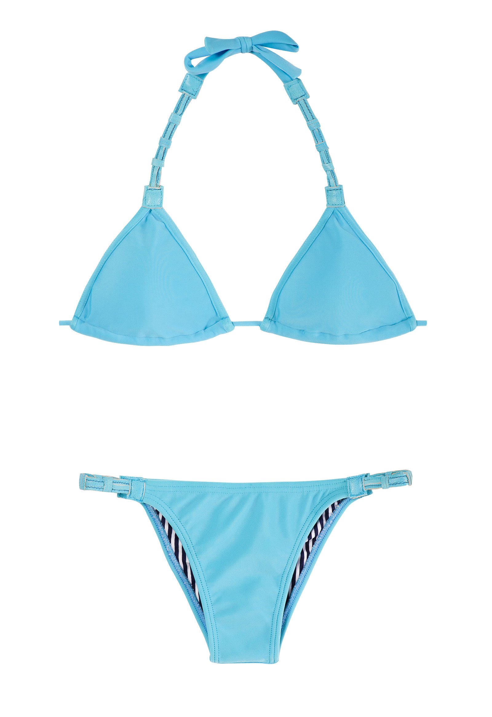 blue triangle bikini