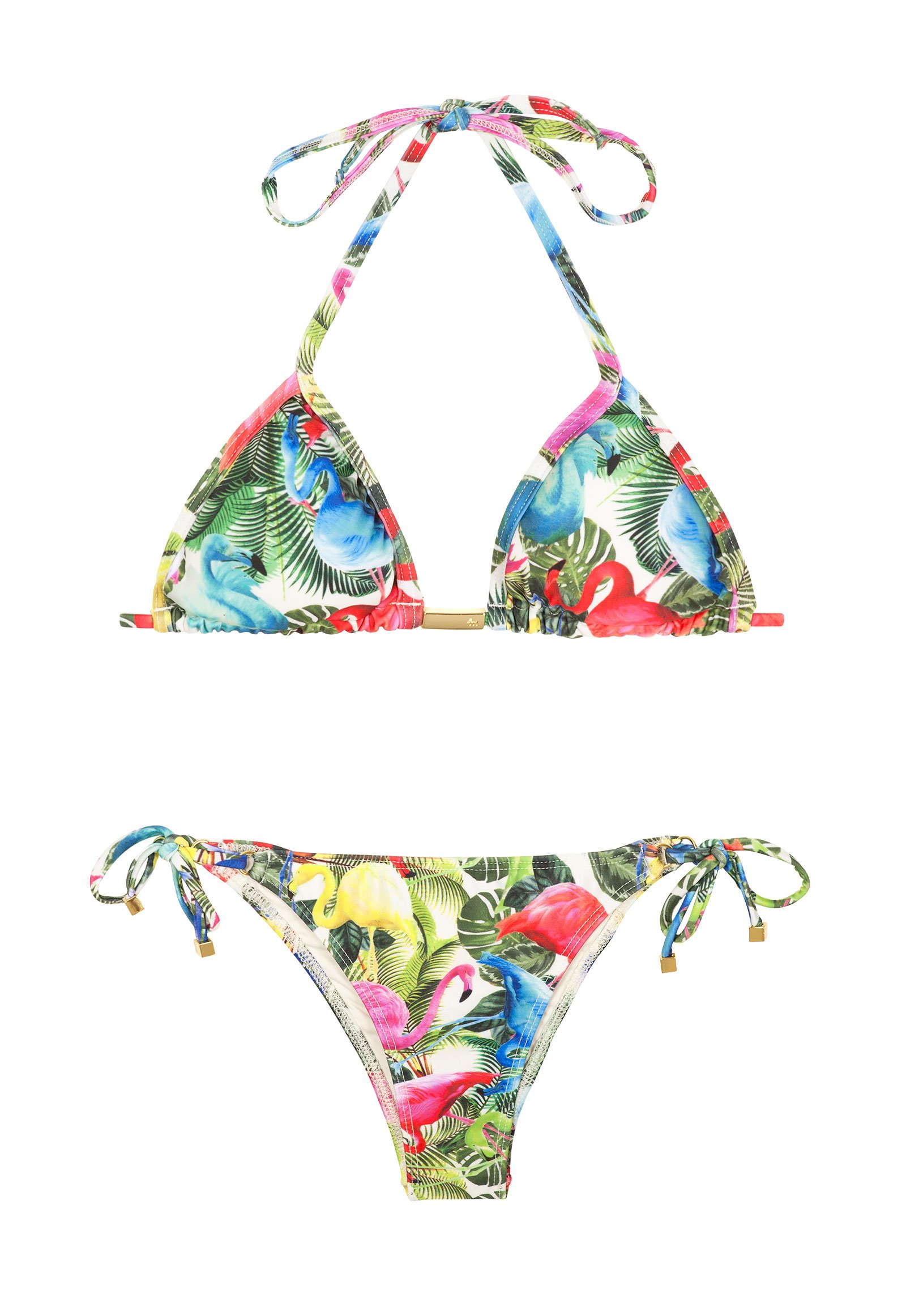 Maryssil Brazilian Bikini To Tie, Flamingo Motifs - Flamingos Colors