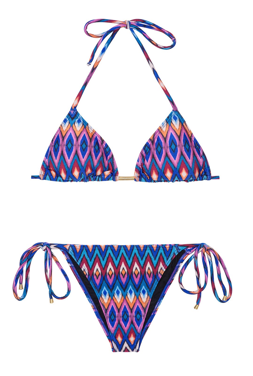 Triya Multicoloured Geometric Print Triangle Bikini - Phi