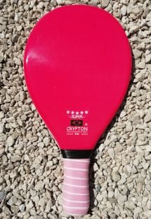 Professional pink frescobol paddle - RAQUETE FIBRA SUPER ROSA