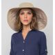 Grande cappello da spiaggia elastico - beige scuro - CHAPEU BEVERLY HILLS KAKI - SOLAR PROTECTION UV.LINE