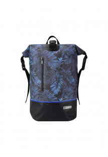 Wodoodporny plecak w granatowym kolorze w liście - MINI DRY TANK TROPICAL MIDNIGHT BLUE
