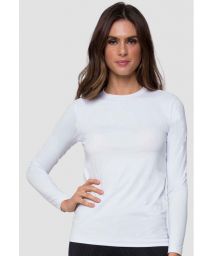 T-shirt femme manches longues blanc UPF50 - CAMISETA UVPRO BRANCO FEM - SOLAR PROTECTION UV.LINE