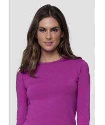 T-shirt femme manches longues rose UPF50 - CAMISETA UVPRO ROSA BATOM FEM - SOLAR PROTECTION UV.LINE