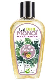 Monoï de Tahití, perfume pasión, frasco grabado - MONOI GOURMAND FRUITS DE LA PASSION 120ML
