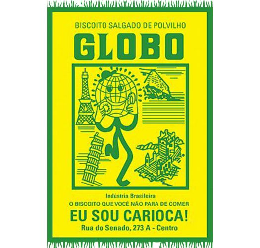 50th anniversary year canga celebrates Biscoito Globo, the cookies and crackers \