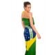 Fringed pareo with the Brazil national flag - CANGA BRASIL