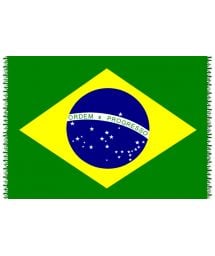 Pareo med fransar och brasiliansk flaggan som motiv CANGA BRASIL