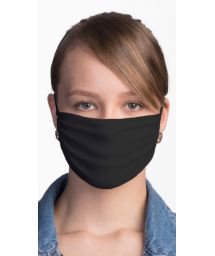 Masque en tissu noir réglable et réutilisable - FACE MASK BBS02