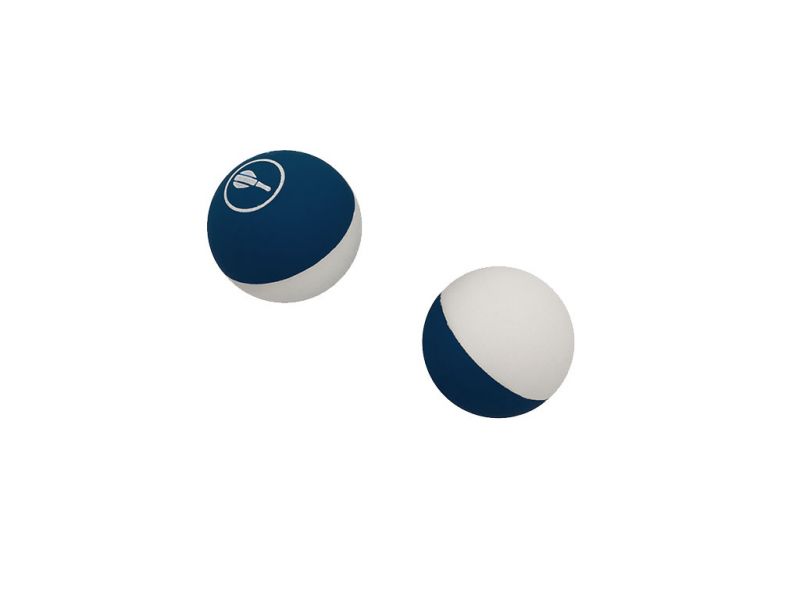 Set of 5 navy & white frescobol balls - 5 BAT BALLS NAVY & WHITE