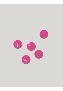 Zestaw 5 różowych piłeczek do gry frescobol - 5 BAT BALLS PINK