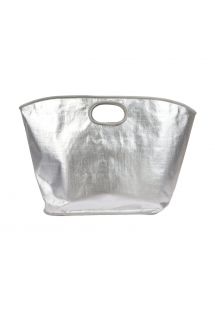 Heavy duty metallic silver tote beach bag - ECO LIGHT EVERYTHING BAG METALLIC - SILVER