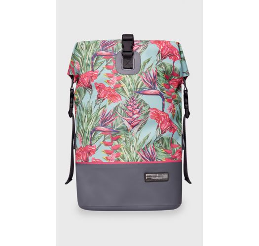 Multi-color waterproof backpack with leaf motif - DRY TANK MINI HARMONY MINT
