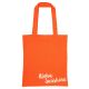 Orange cotton tote bag with pineapple print - COOL PINEAPPLE