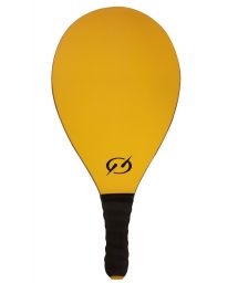Yellow frescobol racquet with black handle - RAQUETE BASICA AMARELO
