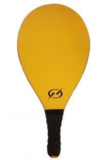 Yellow frescobol racquet with black handle - RAQUETE BASICA AMARELO