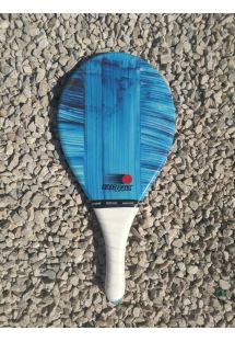 Raqueta de frescobol linea Fibra estampado azul - RAQUETE AZUL