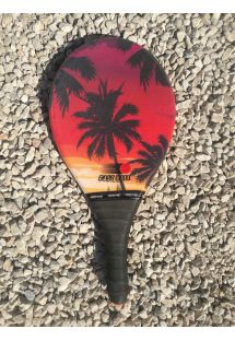 Raqueta de frescobol amanecer/palmeras - RAQUETE PRAIA BONITA