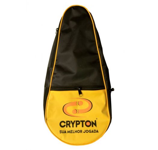 Czarno-żółta torba na rakietki Frescobol - BLACK & YELLOW BEACH BAG COVER