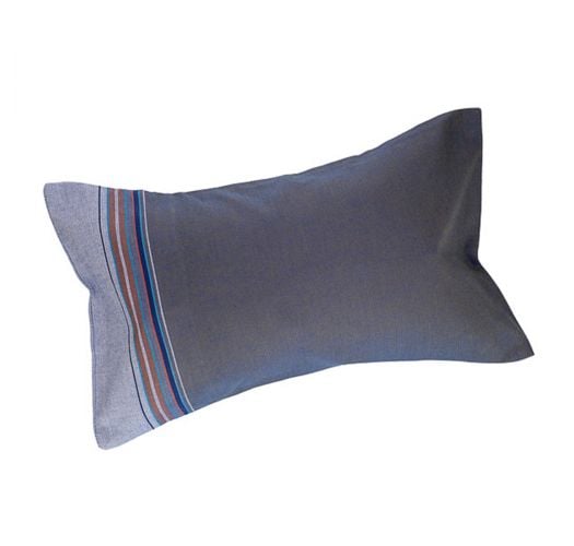 Inflatable beach pillow - dark blue and colorful stripes - RELAX CUBA LIBRE