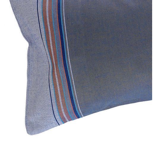 Inflatable beach pillow - dark blue and colorful stripes - RELAX CUBA LIBRE